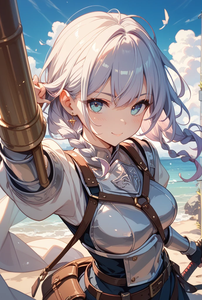 ​masterpiece、top-quality、hightquality、high detal、（mascot）、bunny rabbit、full body Esbian、beautiful countenance、beautidful eyes、夏天、simple background、