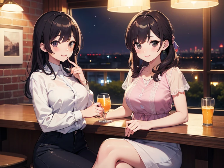 masterpiece, best quality,
(2girls:1.5), blush, breasts, cleavage, couch, crossed legs, cup, girl sandwich, hair over one eye, karaoke, large_breasts, long hair, microphone, multiple girls, open_mouth, phone, ponytail, sandwiched, short_hair, sitting, skirt, thighs