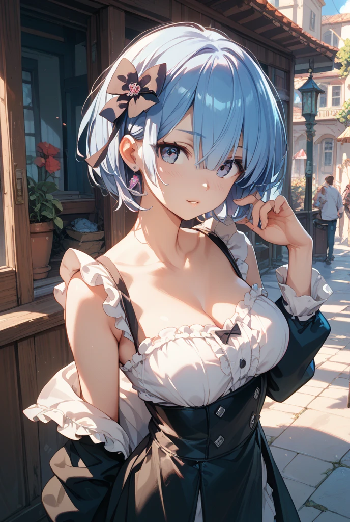 Rem from Re:Zero、light blue hair、short hair、table top、High resolution、many girls multiple girls、large crowd、lots of cute girls、big and full breasts、naughty body、See-through、throw、、whole body、Are standing、Look up at me、confused face、blush、embarrassing、Excited、white breath、black pantyhose、female shape'Private parts are clearly visible、You can see the miniskirt of Nippurikuro、very short skirt、hospital、hospital room、Many people々々々々々、in the crowd、bare chest、show your chest、Upper grade、A lot of milk comes out from the nipples、Breast milk gushes from the nipple、white nurse uniform、cat ears nurse uniform、white one-piece nurse uniform、bangs that cover one eye、pink hairpin、、white sandals、Ahegao、Cumming face、??????、Feels good、I feel it、masturbation、open your mouth and stick out your tongue、leaning forward、Become an inner thigh、wet floor、Wet inner thigh、man close behind、lean against the wall、drool、Inner thighs are wet、Love juice is dripping from the crotch、Lower back falling out、dorsal position、sex、Insert male genitalia from behind、man standing behind