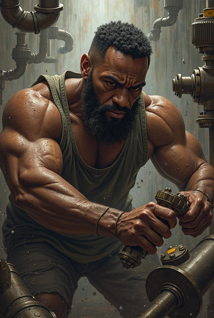 ((factory worker)), (muscular man), giant muscles, , full body portrait, intricate, elegant, highly detailed, digital painting, artstation, concept art, smooth, sharp focus, illustration, art by artgerm and greg rutkowski and alphonse mucha, ((factory worker unifrom))