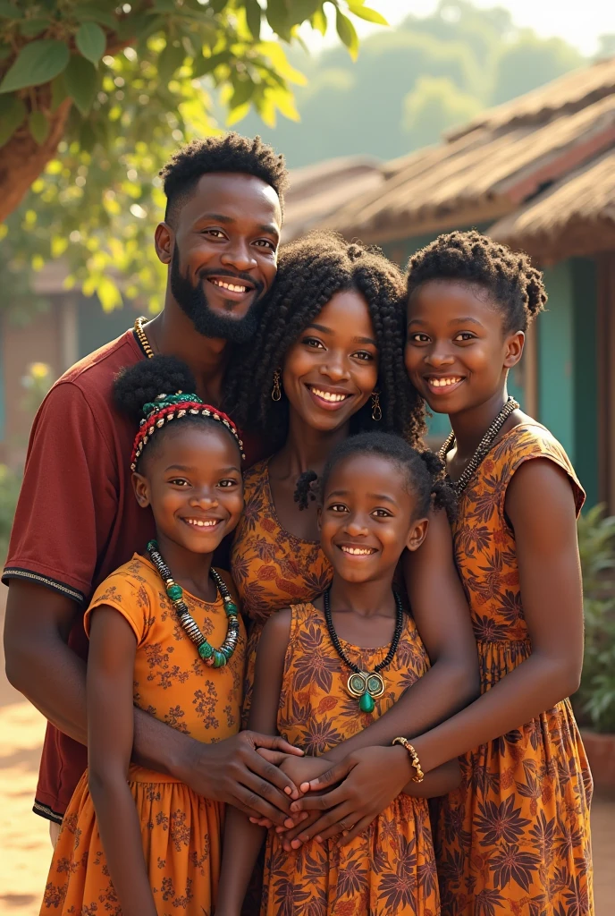 A large family of black and brown people, with kids, adolescents and adults