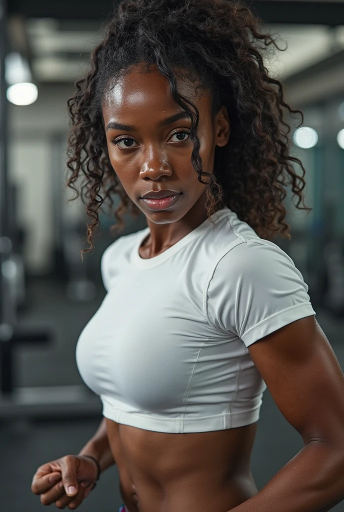 (glamour photograph of an 17 year old Melanesian woman), (slim top, cotton panties, MMA gloves), (straight non curly hair), (highly detailed face:1.4), (muscles:1.2), (MMA pose:1.2), (background inside light, bright, private gym:1.1), (8k, uhd, dslr, high quality, cinematic lighting, bokeh), (dramatic, award winning photography, incredible masterpiece:1.3), (((smooth sultry smile at camera:0.7)))