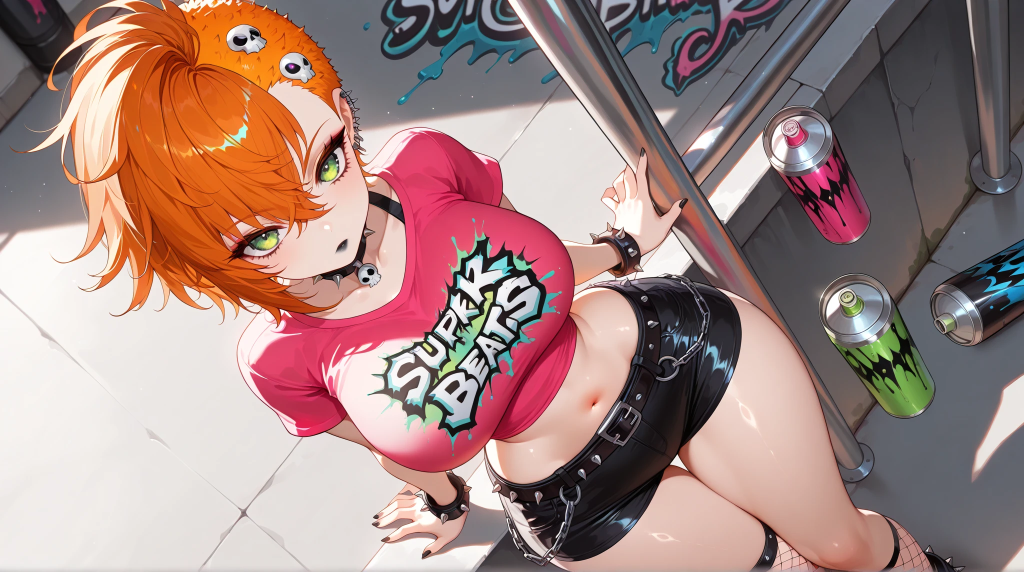 (((Screaming , big breasts))), Exclamation mark, Moaning, Many Hearts,Spoken Heart, Comic Strip,
((shake、(moving line, Motion Blur))、lots of heart speech bubbles,(((Galファッション、Bitchファッション)))、Brown Skin、(((Bitch、Gal、BitchGal、Galバッチ、Pink leopard print underwear、sexy、slender、Model Body Type、skinny、Heavy makeup,Galメイク)))、Full Shot, (Ahegao:0.5)、(Dark closed room:1.8)、A girl who provokes and seduces、