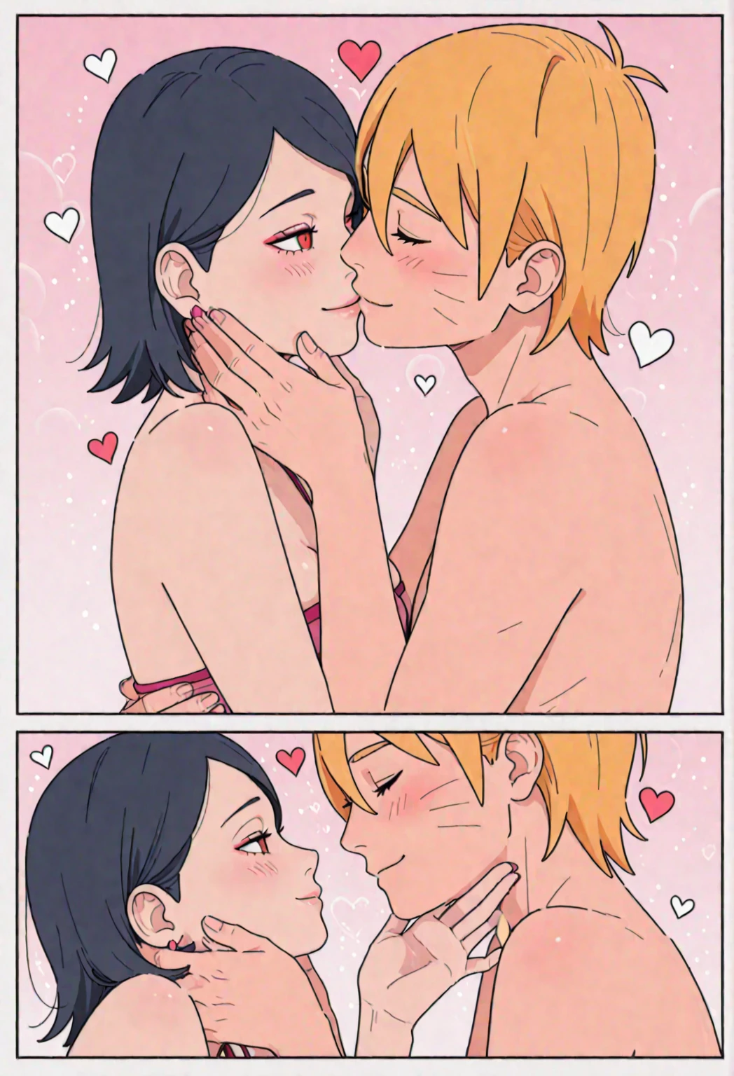 anime artwork, score_9, score_8_up, score_7_up, score_6_up, score_5_up, score_4_up, Himiko toga, big breasts, she is 24 years old, style_3, ,,, , , , , _, , grey background, ,nude,naked, 1boy, , ,long penis, nude,naked, , deep breath, , standing, flaccid penis, ,light-skinned male, sucking testicles