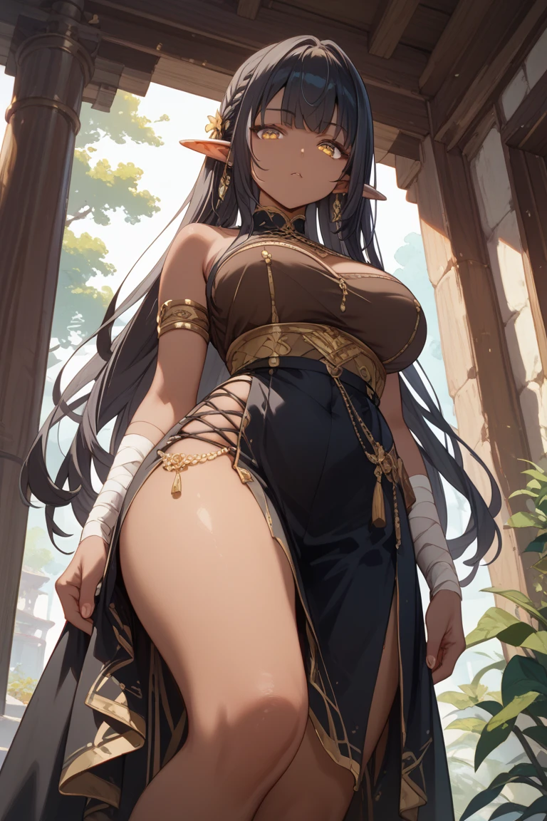 beautiful adult woman face with red eyes (mommy face, adult alluring face, beautiful, stunning, seducucing, adult aura, big sister, clear face, perfect anatomy, perfect proportion, pretty face, highest quality ( make sure to make her bangs flat and match with the previous bangs, and make sure tu match the background and other object))