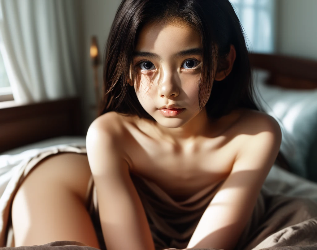 10 years old cute beautiful perfect face petite teenager russian、Portrait in bed wearing cotton panties (Dark private study、Dark and moody light: 1.2)
A sexy、sexual、エロ、Erotic underwear、Adult