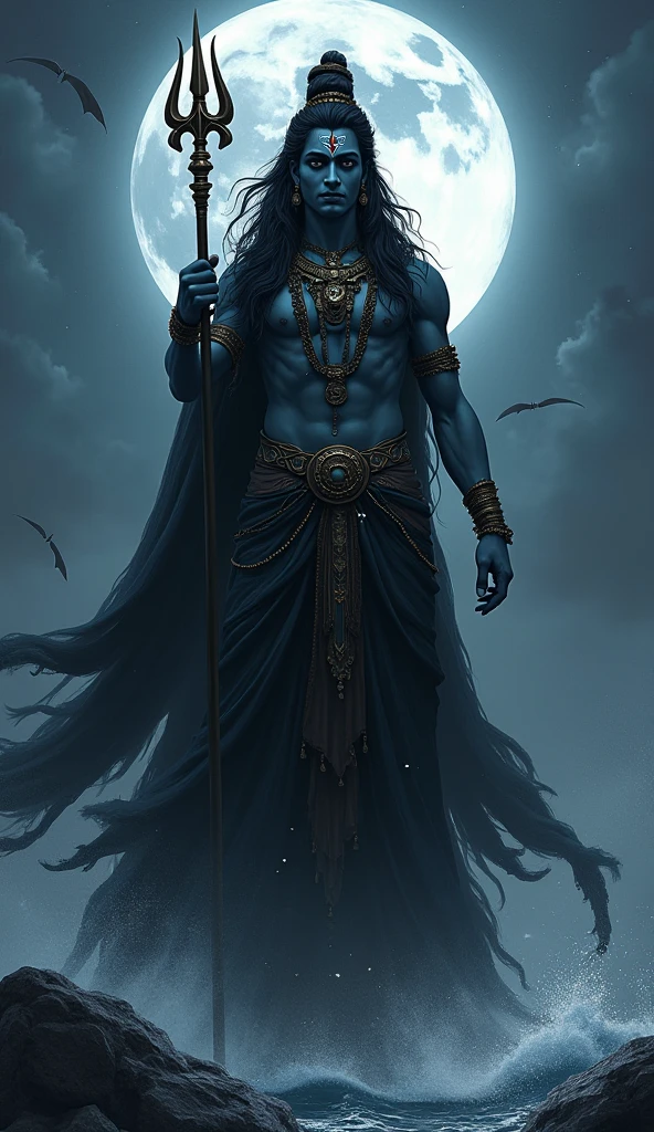 Lord shiva in dark mode