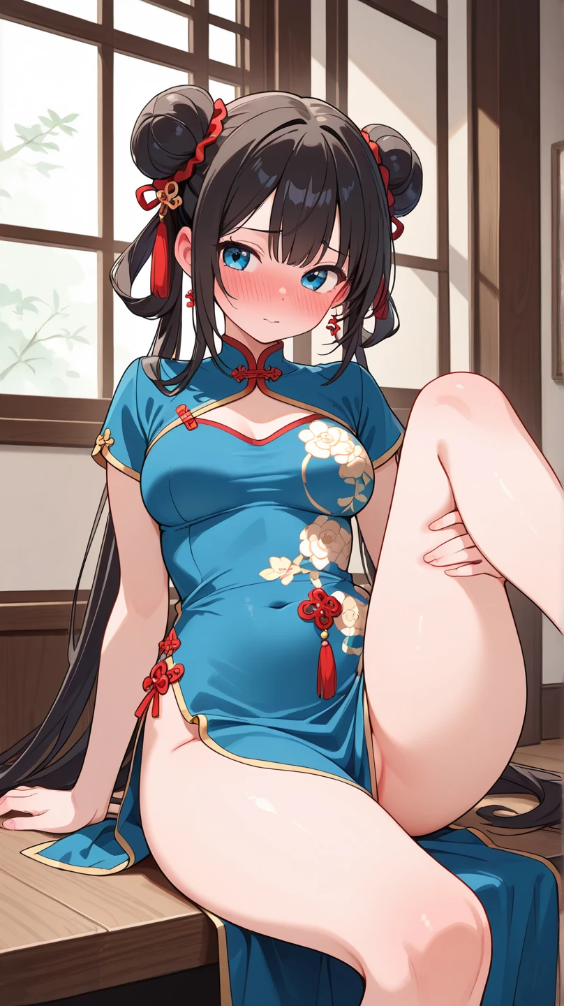 A plump and busty girl exposes her ??????? and does Chinese martial arts　My ??????? are extremely ?????