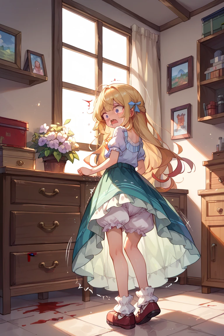 (masterpiece, 1girl, highres, kinomoto_sakura, green eyes, wearing (night gown), good mood, very detailed, full of detail, on a beach, cinematic lighting), (arched back, Appearance from behind, round ass:1.7)