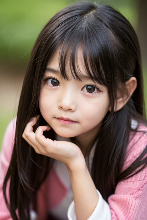 8K、cute、Adult Girl、detailed、black eye、Black Hair、Naughty pose