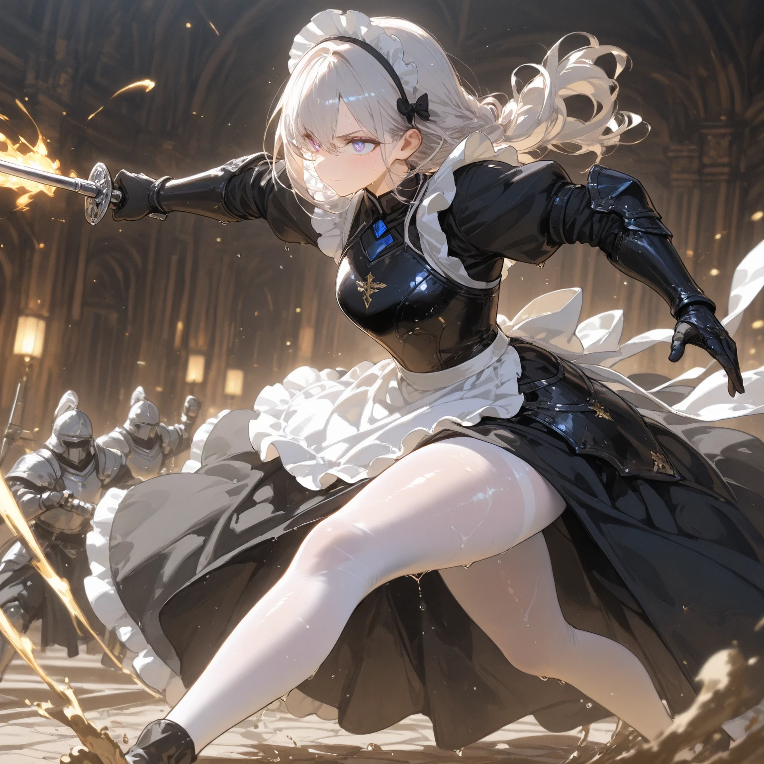Best Quality, 2b nier automata, fighting with androids 