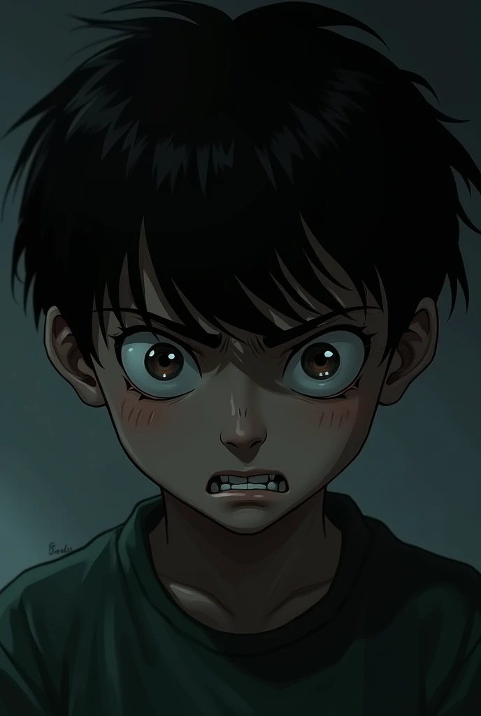 A sad boy

