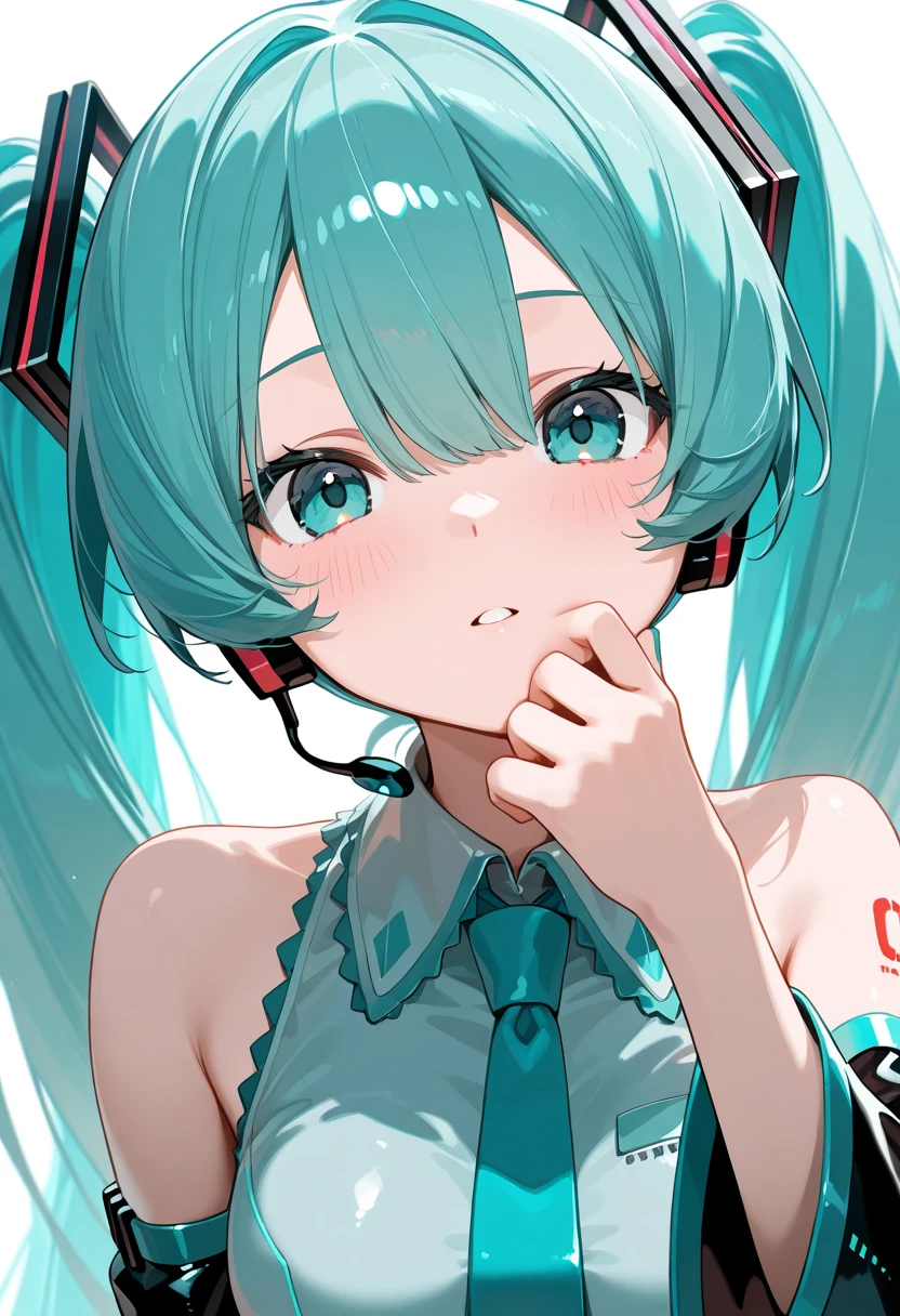 Hot hatsune miku, focus on the mouth