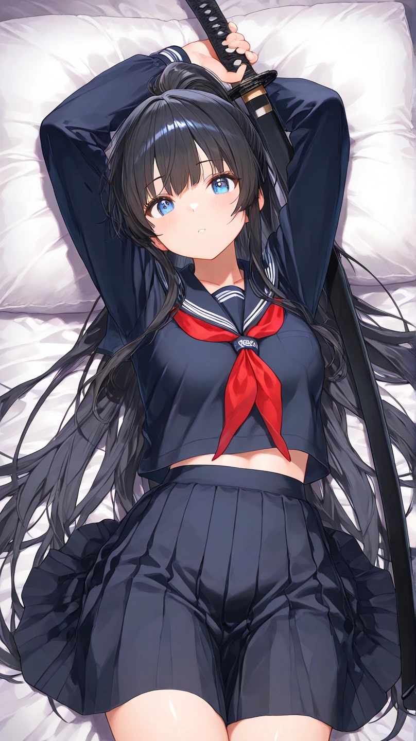best qualityer、red pupil、whaite hair、Lovely 14 year old、Short white skirt、Blue crystal shoes、Top-down image、High contrast、1girll