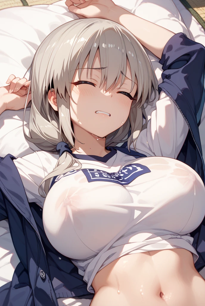 (Very small girl rides guy perfectly:1.5)、(Straddling Girl:1.3)、(Big Breasts:1.6)、(eyes half closed:1.3)、(Stargazing:1.3)、(Big tears:1.3)、(Drooling from the mouth:1.3)、(The body shakes violently)、8K resolution、 ((Highest quality))、Anatomically correct、(Flower Hair Ornaments)、(High School Uniform:1.9)、((Hasselblad Photos))、[:(Detailed face:1.2):0.2]、(heavy rain:1.5)、(Sweaty:1.6)、(Lying on your back:1.5)、(Intense sex:1.6)、(hollow:1.6)、(Depression)、(Groping the chest:1.2)、(Middle-aged men)