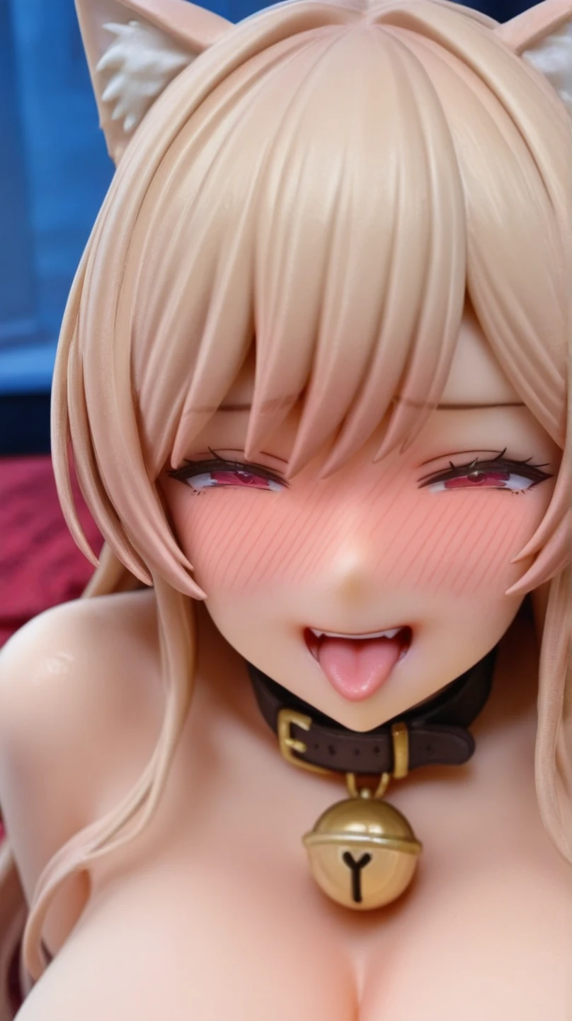 ((highest quality、High resolution))、Blonde、nude、Upper Body、((Beautiful girl giving blowjob to boy))、((Taking the penis deep))、semen