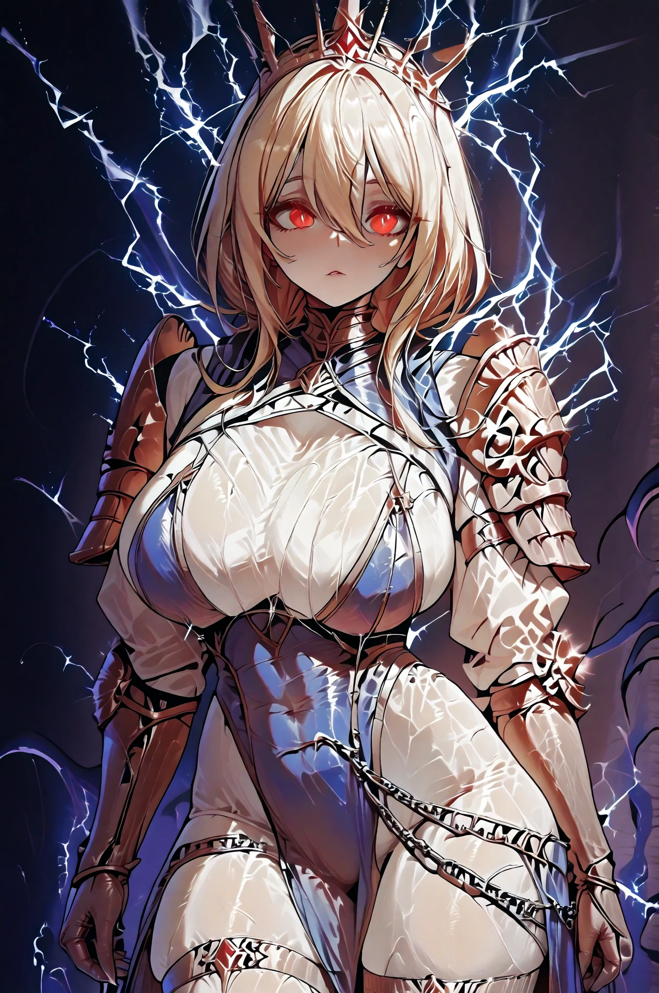 nsfw, 1 girl, full nude, (beautiful white skin girl, semi-long, straight hair, masterpiece), a large magic circle drawn all over the ground,
In a pitch-black room at midnight, a magic circle drawn on the floor emits an eerie, faint light.
In the center of the magic circle, a beautiful and pretty girl is stripped naked and sacrificed.
The girl has blonde hair and blue eyes, and her breasts are small.
She is struck by a cursed lightning bolt, and the girl is forced to masturbate while writhing in agony.
A surprising performance is added to the moment when the girl cums, and the atmosphere at the scene reaches its climax.
The extremely blasphemous torture of a girl by a demon will give viewers a great deal of sexual excitement.

(masturbation, brainwashing, abuse, torture, blush, ritual, girl, sacrifice, magic circle, curse, immorality, seductive, seductive, rebellious, blasphemous),
BREAK,
((((girl plays with her vagina with her hands)))),
(((masturbation, tears, blushing, agony, electric shock, anime electric shock effect,)))
BREAK,
Masterpiece, top quality, perfect human anatomy, super high resolution, high definition, shiny skin, shiny skin, dark ritual, beautiful illustrations, movie light effects, shining big magic circle,
Masturbation from the front,DonMV01dm4g1c, gorgeous magical circle images, Pose Erotic,