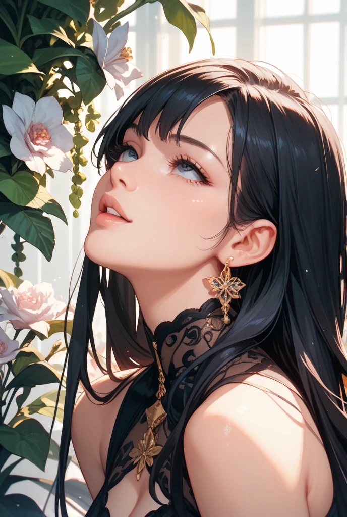 official art, unity 8k wallpaper, ultra detailed, beautiful and aesthetic, masterpiece, best quality, (zentangle, mandala, tangle, entangle), (fractal art:1.3) , 1girl, extremely detailed, dynamic angle, the most beautiful form of chaos, elegant, a brutalist designed, vivid colours, romanticism, by james jean, ross tran, francis bacon, michal mraz, adrian ghenie, petra cortright, gerhard richter, takato yamamoto, ashley wood, atmospheric, ecstasy of musical notes, streaming musical notes visible, flower effect , flower background , (water rainbows splash) , (ear wolf)