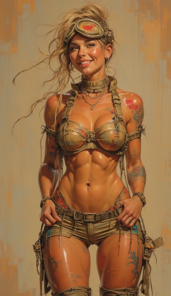 (masterpiece), A young realistic woman adorned in very elegant traditional sexy attire ( lots of jewellery), visible vulval, cute and sexy face, very enormous breasts( exposed nipples (naked)), sexy body type, sexy vulval, sexy smile. Indian wedding (realistic perfect face , Naked body) ,sexy cool tall, slim, fit woman, intricate and highly detailed, cleavage, long silver hair, body chain.