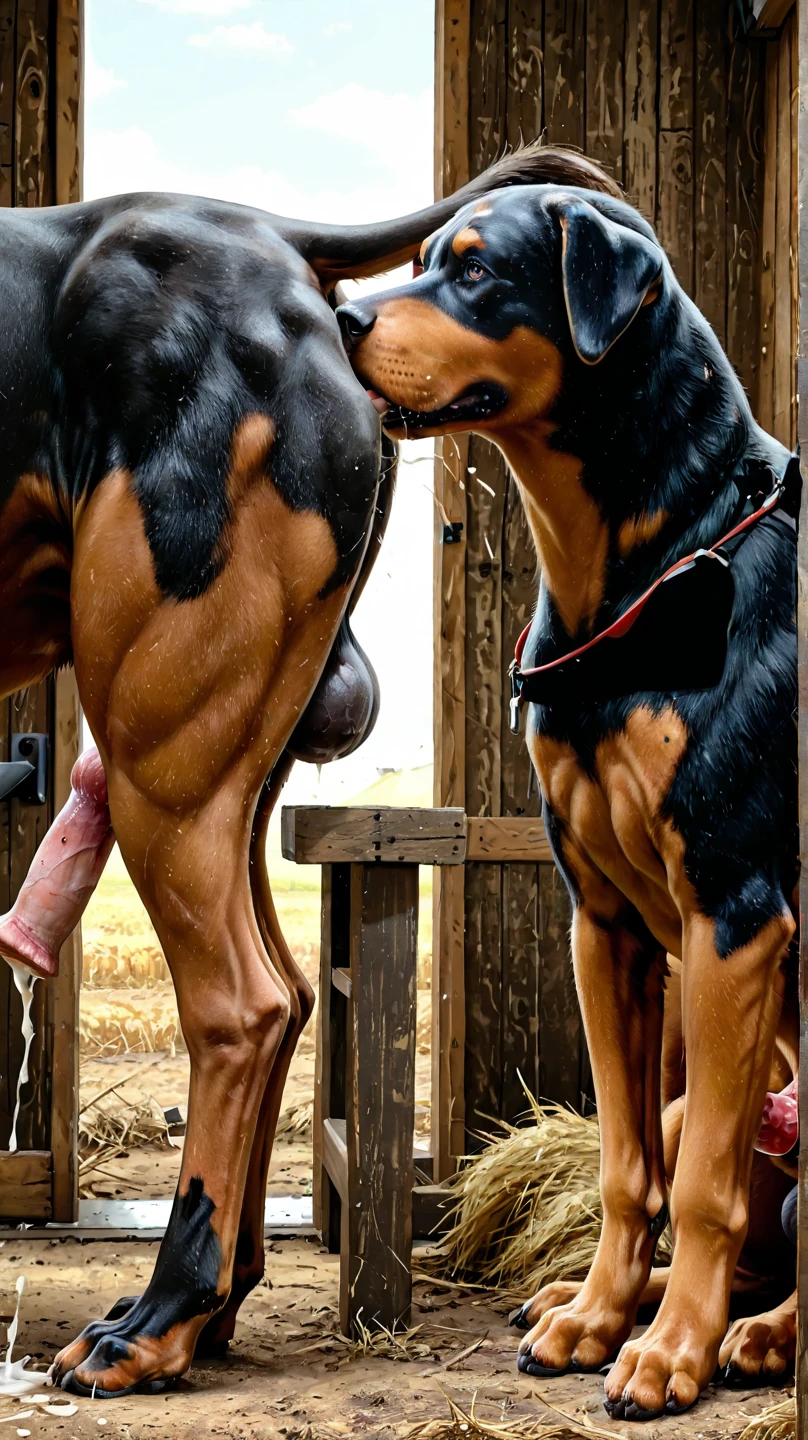 (raw, cinematic:1.2, realistic, tailless, detailed fur:1.3, fluffy:1.3, furry:1.3, feral), zPDXL2, (solo), male, ((((dog)))), backlightning, cute, (((rear view:1.2))), standing on all fours, park, ((((hyper, gaping equine penis, erection, pink penis, pink balls, veiny penis, huge penis, huge balls, excessive cum, anus, anal cum)))), smug