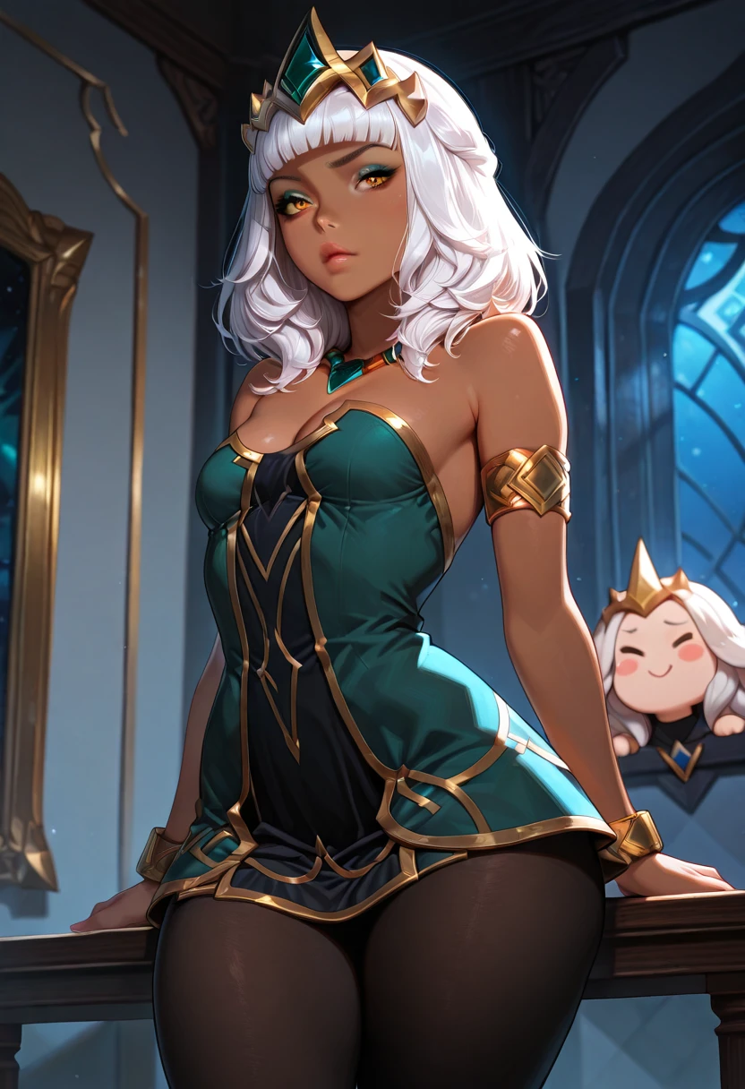 (((Solo character image.))) (((Generate a single character image.)))  She looks like a combination of Anastasia Kvitko and Louisa Khovanski.  (best quality), (masterpiece), (detailed), vibrant, highly detailed, (cute woman:1.2,1girl, solo), (pale skin:1.2), (beautiful, 20 years old:1.5), (huge chest),  Design a captivating female adventurer character for a Dungeons & Dragons campaign. She's a versatile and enigmatic character who embodies stunning beauty, mischief, and a hint of risqué attitude. Her style of dress should be memorable, and she should exude an aura of mystery that keeps both allies and enemies on their toes.    Appearance: Create a striking and captivating character. She should have an alluring and enigmatic presence. Her features should be both beautiful and unique, making her stand out in any setting.    Clothing: Her attire should be stylish and daring, with a touch of the exotic. Think about intricate designs, flowing fabrics, and bold, risqué elements that reflect her confidence and daring nature.  