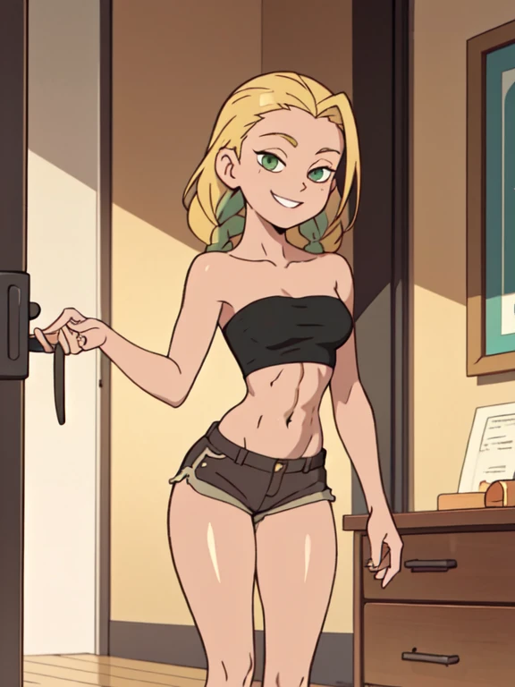 a girl in drawing poses, full body, beautiful detailed eyes, beautiful detailed lips, extremely detailed eyes and face, long eyelashes, blond hair, fit, 18 years old, smiling, shy, embarrassed, boxing pose, boxing, oil painting, highly detailed, photorealistic, 8k, masterpiece, dramatic lighting, warm color palette, cinematic, green eyes, dancing pose