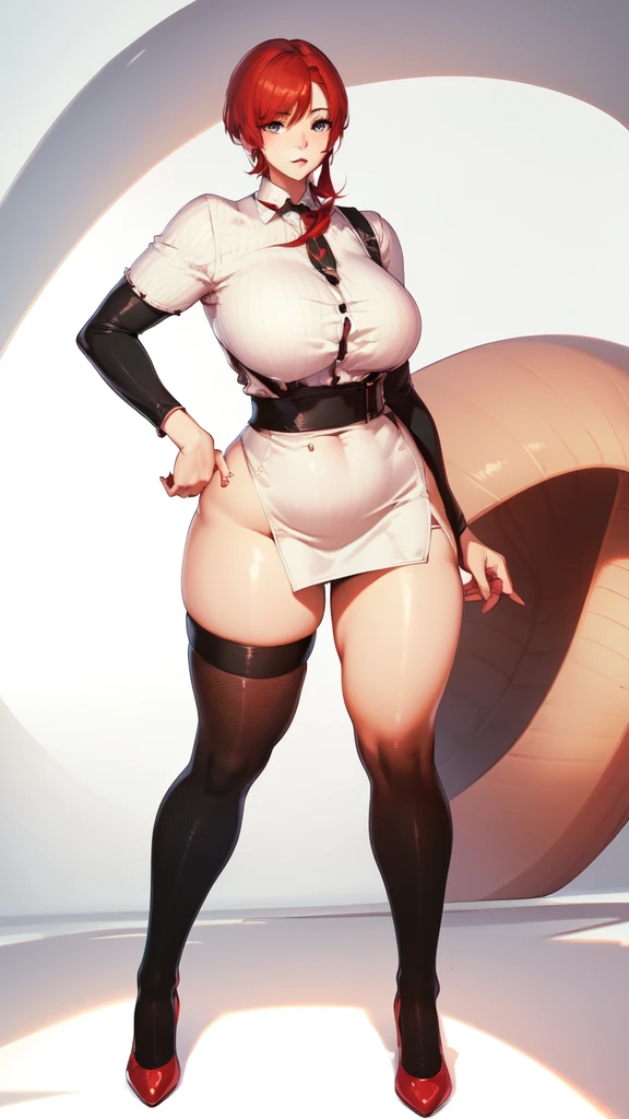 ((blank background)), masterpiece, best quality, silver hair, (curvy:1.7), (massive breast:1.5), ((full body framing)), (long legs:1.6), symmetry, nurse woman, nurse uniform
nurse cap, short skirt