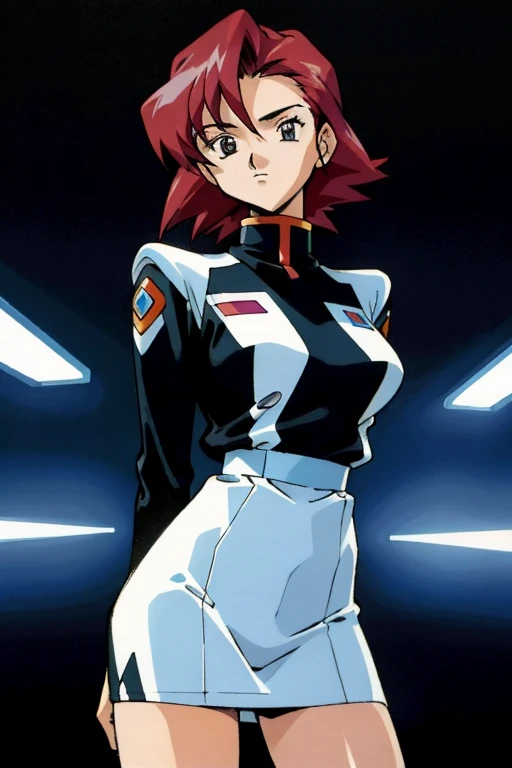 1990s \(style\), 1980s \(style\), 1girl, armor, aurora, beach, breastplate, breasts, city lights, constellation, earth \(planet\), galaxy, horizon, light particles, medium breasts, milky way, multicolored hair, night, night sky, ocean, pauldrons, planet, red hair, retro artstyle, shooting star, shore, shoulder armor, sky, solo, space, space craft, spacesuit, star \(sky\), starry background, starry sky, starry sky print, water