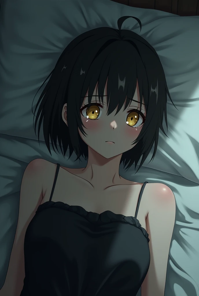 narumitooi, <lora:narumi tooi anime s1-lora-nochekaiser:1>,
narumi tooi, long hair, black hair, (yellow eyes:1.3), bangs, blunt bangs, (flat chest:1.2),
BREAK shirt, white shirt, off shoulder, short sleeves, collarbone, bra strap,
BREAK outdoors, beach,
BREAK looking at viewer,
BREAK <lyco:GoodHands-beta2:1>, (masterpiece:1.2), best quality, high resolution, unity 8k wallpaper, (illustration:0.8), (beautiful detailed eyes:1.6), extremely detailed face, perfect lighting, extremely detailed CG, (perfect hands, perfect anatomy),