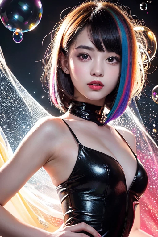 (Browsing Caution:1,4),Mix 4, (8K, RAWphotograph, Highest quality, Tabletop: 1.45), (Realistic, Realistic: 1.37),illumination, night, プロのillumination, photographn mapping, Radio City, Physically Based Rendering, Gradient Brunette, 高品質のphotograph, High resolution, 1080P, (Detailed facial depiction), (Detailed description of the hand), (Delicate CG), Extreme light and shadow, Rich details, (Detailed facial features), (Highest quality), Look in front of you, Highly detailed face, Highly detailed lips,  超High resolution, (Faithfulness: 1.4), photograph, 1 girl, [(sad)],  , Thin limbs, movie, Cool pose, I Cup, Highest qualityな完璧なボディ, photographのような, (1 girl: 1.3), Perfect balance, (Huge, Perfect breasts, Areola),(Realistic, Photorealistic:1.37),One Girl, Cowboy Shot,Professional Lighting, Photon Mapping, Radio City, RAWphotograph、(Photorealistic:1.4)、Octane Rendering、Complex 3D rendering with ultra-detail, Studio Soft Light, Rim Light, Vivid details, Super Detail, Realistic skin texture, Detailed aspect, Beautiful details in the eyes, Highly detailed CG Unity 16k wallpaper, compensate, (Detailed Background:1.2),Highest quality, 超A high resolution, Tabletop, One Girl, One girl,alone, Upper Body,View Viewer, ((Black Background:1.2)), Multicolored Hair, compensate , Lips parted, Black Lips, eyeliner, Gothic, Goth Girl,((Light on face:1.2)),((movie照明:1.2)),(Photorealism:1.4),((30 piercings in left ear)),((necklace)),((A woman who always smiles)),((nightのプールサイド:1.6)),((Lighting on face:1.1)),((Upper Body:1.2)),((Delicately depicting the face:1.2)),(Very short bob hair:1.5),((Multicolored Hairの色:1.4)),((((Completely naked)))),(((nsfw))),((Small breasts:1.2:1.2))