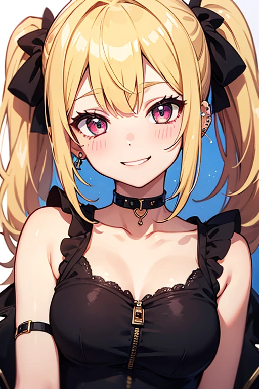 topquality, (Girl 1), (Gravitational gust), Perfect skin, realisic skin, Frame sharpness, Full HD, Detail Skin, High Sharp, 8K, (The city), jour, wallside, Girl Ideal body proportions, (little chest:1.3), beautiful breasts, (((NSFW))), Ideal breast proportions, (Kind of Special attention to the face), (((A view close to the face))), ((beatiful face)), (tmasterpiece), pretty eyes, Smiling, a perfect face proportion, Torsion-free housing, The frame is not grainy, beatiful face, ssmile ,((black headband on the hair)), (((Red eyes of a girl))), (dark skin:1.4), (suntan), Golden hair