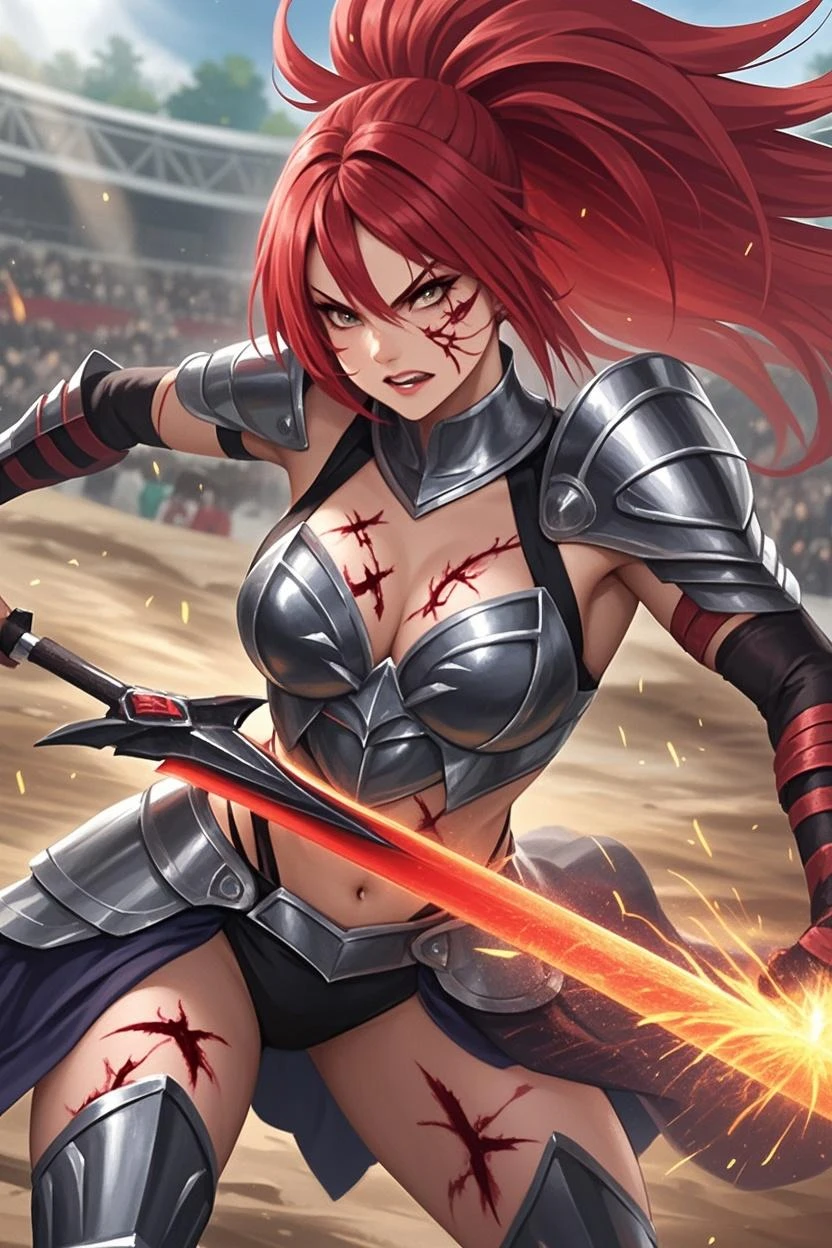 cover of a game, Warrior woman in armor