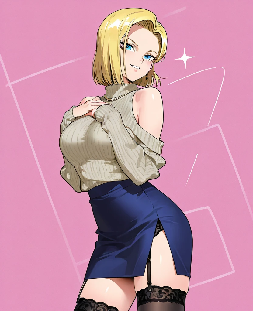 (masterpiece, best quality:1.3), Aosora, 1girl, solo, looking at viewer, wide hips, mature female, closed mouth, simple background, seductive smile, large breasts, dynamic pose, (full body:1.2), thick thighs, <lora:Aosora Style Lora:.9>, (naked towel:1.2), blonde hair, blush, brown eyes, collarbone, short hair, cleavage, sweating