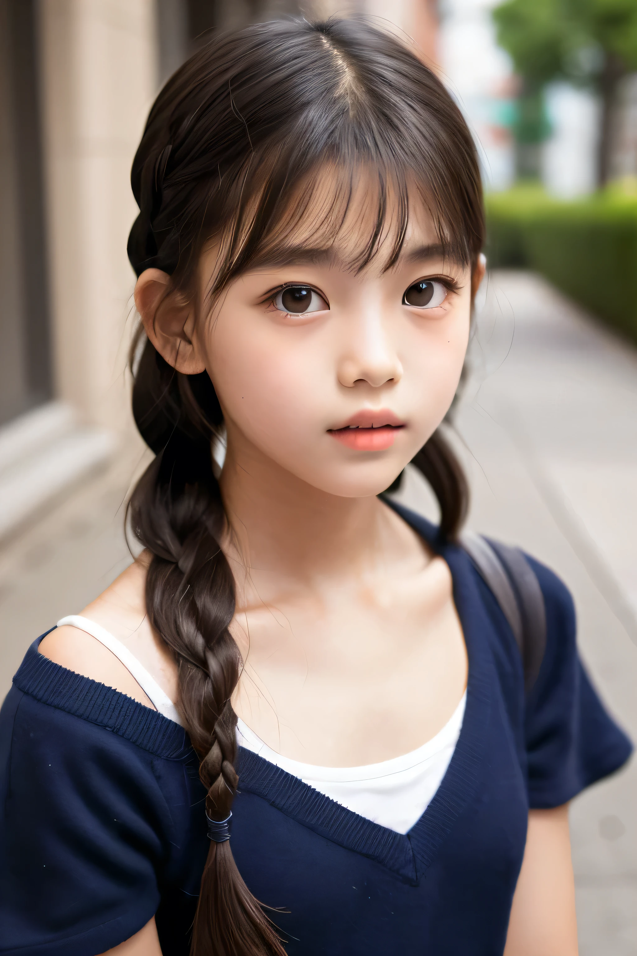 8K、cute、Adult Girl、detailed、Braid your hair in an intricate way、Looking into the camera