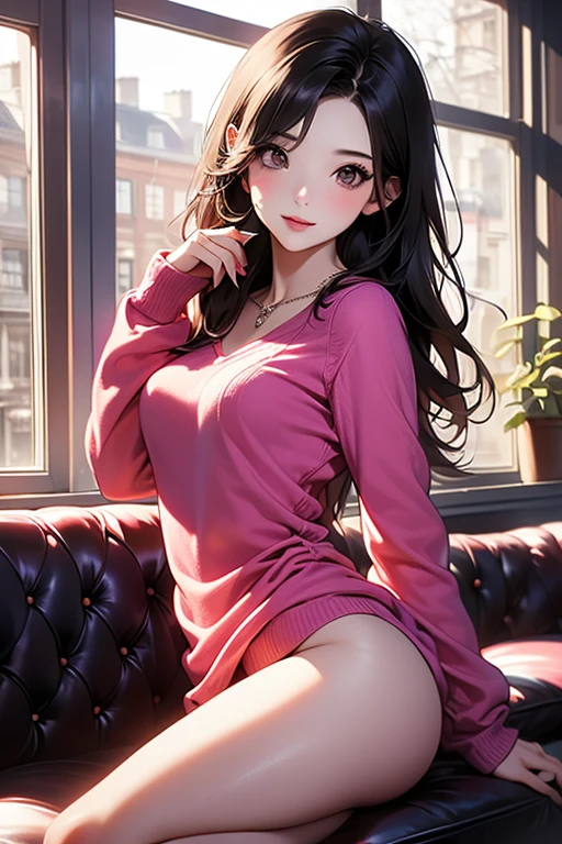 (Masterpiece:1.2, Best quality), (Real picture, Intricate details), (1lady, Solo, Upper body, Big) The clothes ar:Avant-garde,Avant-garde,Experiment with appearance:brunette color hair,Unconventional fashion choice behavior:rebelliousness、non-conformist、Provocation location:Photo of young Taiwanese girl in bedroom at night, She played with her breasts, sweat leggs, Sweaty body, (Transparent fabric:1.35)(baggy:1.5)Lace strapless dress, (((immensity)Sagging breasts)), (Naked of breast),((areola of breast)), (Korea(K-pop idols)), ((puffy eye)), deep shading, low tune, warm lights, Deep contrast, Bokeh, depth of fields, Angle below, low angles, (looking at viewert, Smiling softly), Photos inside the bedroom, neoism, background crowds, the person in the background, ((The upper part of the body)), ((Straight Photos)), exposure blend, Medium beat, Bokeh, (hdr:1.4), hight contrast, (cinematic ligh、pink and orange:0.85), (pastelcolor, soothing tones:1.3), low-saturation, (ultra - detailed:1.2), (NSFW:1.1),Erotic nudity