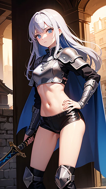()、(masterpiece:1.5、Photorealistic:1.4,anime coloring:1.4、high resolution:1.4)、,(spot light:1.2、Exquisite beautiful eye:1.5,)、(stand:1.5)、()、(cowboy shot:1.5)、
(kind eyes、tareme:1.4),()、(Cute Face)、(blue hair:1.5)、(middle hair:1.5),(sidelock :1.6),(blunt bangs:1.3),(1 girl)、(blue eyes:1.2)、(clear face:1.5),()、(solo)、() ,(),(small breasts),(),(bikini armor:1.5),()、()、()、Slim Body(),Shiny Hair、