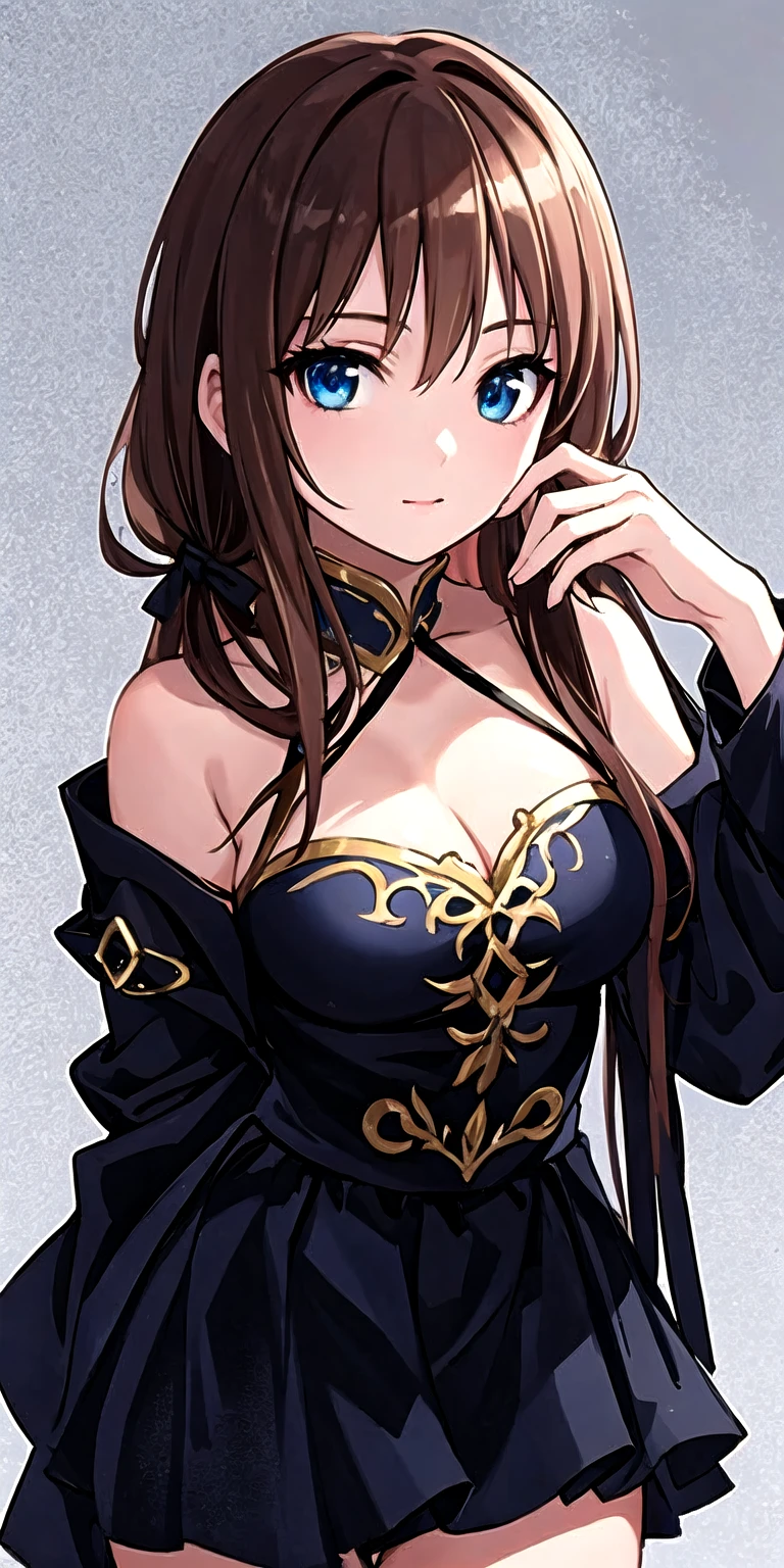 best quality,high quality texture,finely detailed,a realistic representation of face,detailed skin,anime,girl,sexy,mix,model,illustration,portraits,semi-realistic,dark hair, realistic proportions, dynamic pose, high details, intricate, intricate details, realistic blue eyes, realistic eye proportions, sharp focus, 32k, realistic lighting, extreme details, realistic pupils, realistic aspect ratio, realistic aspect ratios, realistic proportions, realistic shadows, evafie