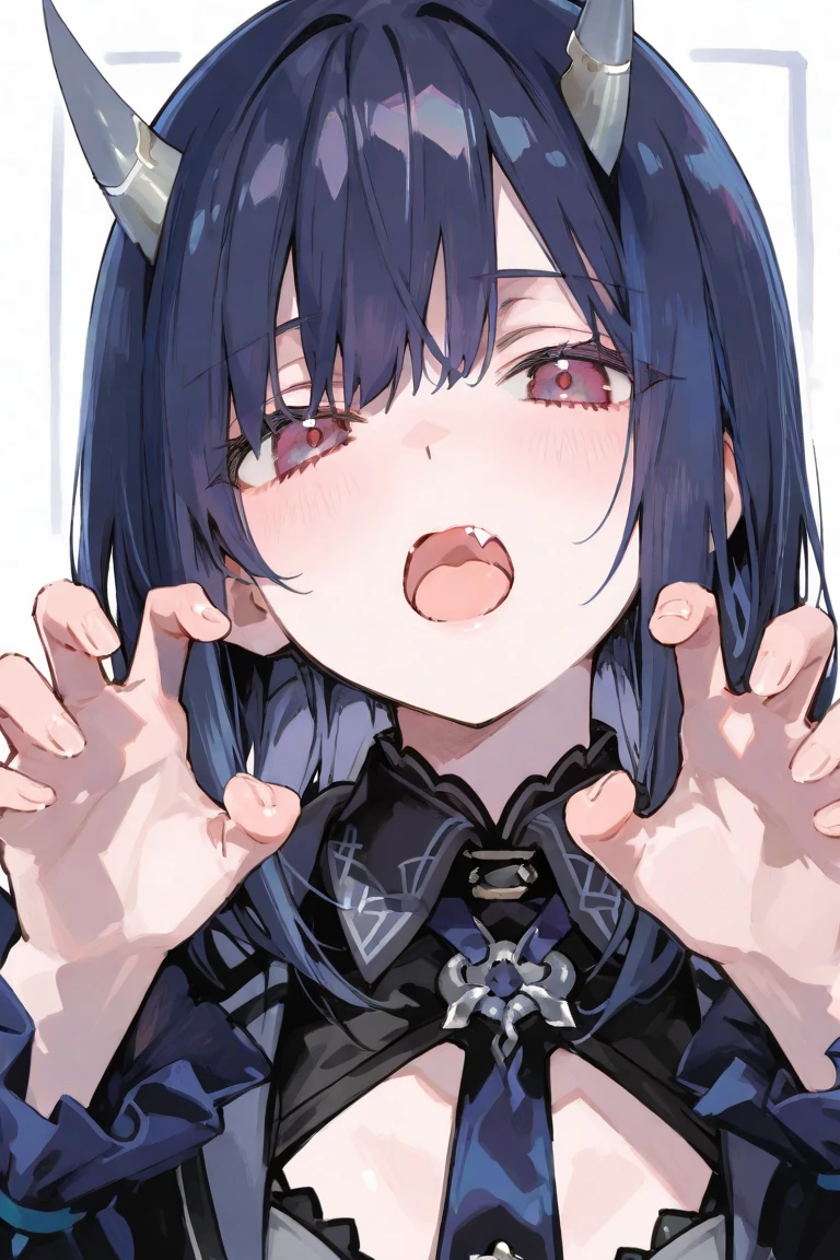 masterpiece, 8k wallpaper, in the bedroom, in the bed, (pleased facial expression:1.4), open mouth,white hair, tits, pink nipple, open shirt,  (cum on mouth:1.2), cum string, , cum on face, taking a  on her face, ,long black hair, black eyes, fox ears, fox tail