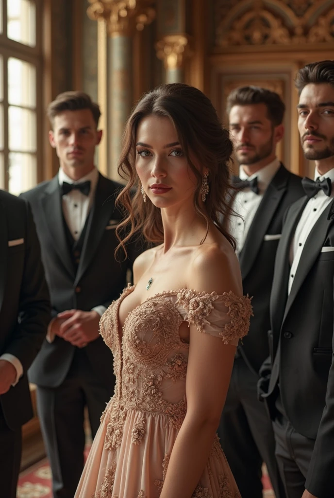 She looks like a mommy among everyone in this room, she always looks gorgeous, everything fits her perfectly