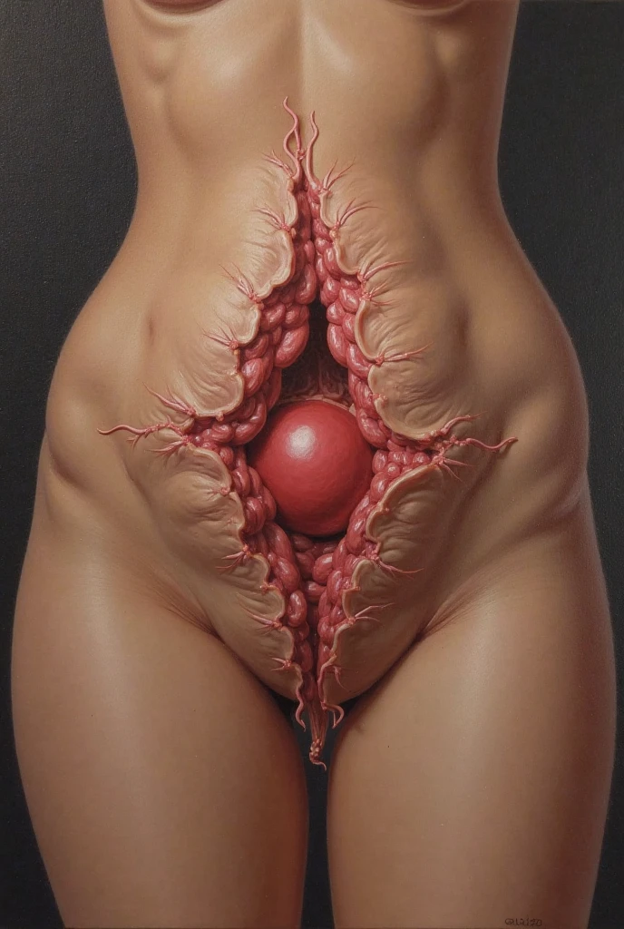 Draw a hairy vagina