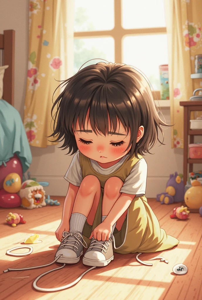 , Jumper skirt, Pee, Are crying, Peeing　