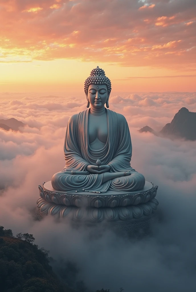 The sun has not yet risen，Rizhao Jinshan，White stone statue of Buddha，Auspicious clouds，Layers of mountains，In the clouds，High detail，lightand shade contrast，hyper HD，tmasterpiece，winning artwork，Best quality at best，A high resolution，16k
Wait for it to start