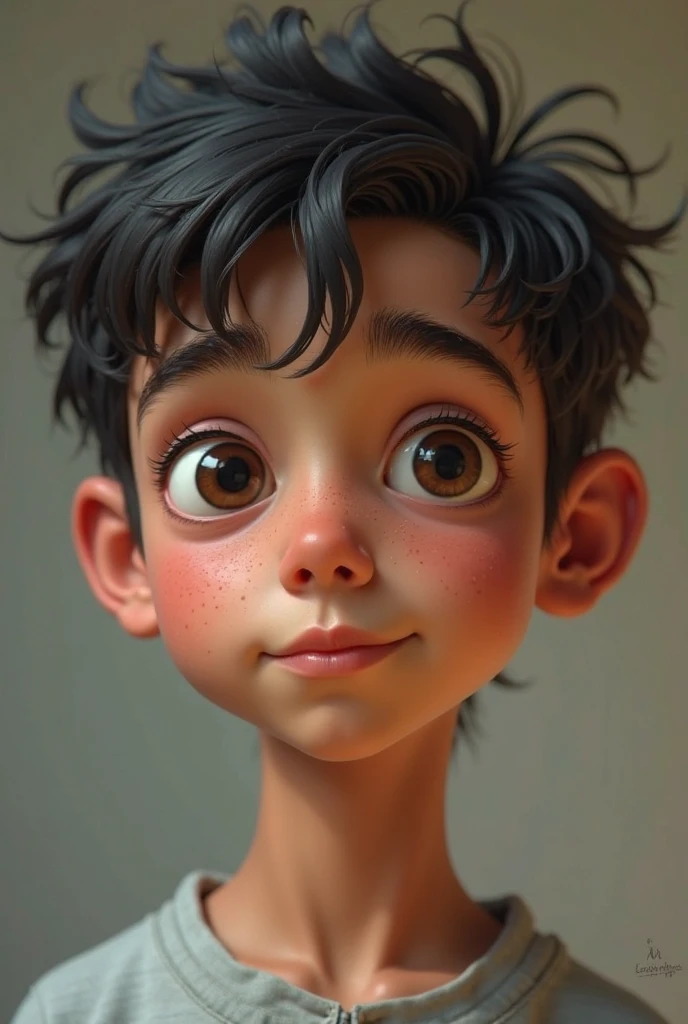 Brown boy light brown eyes white