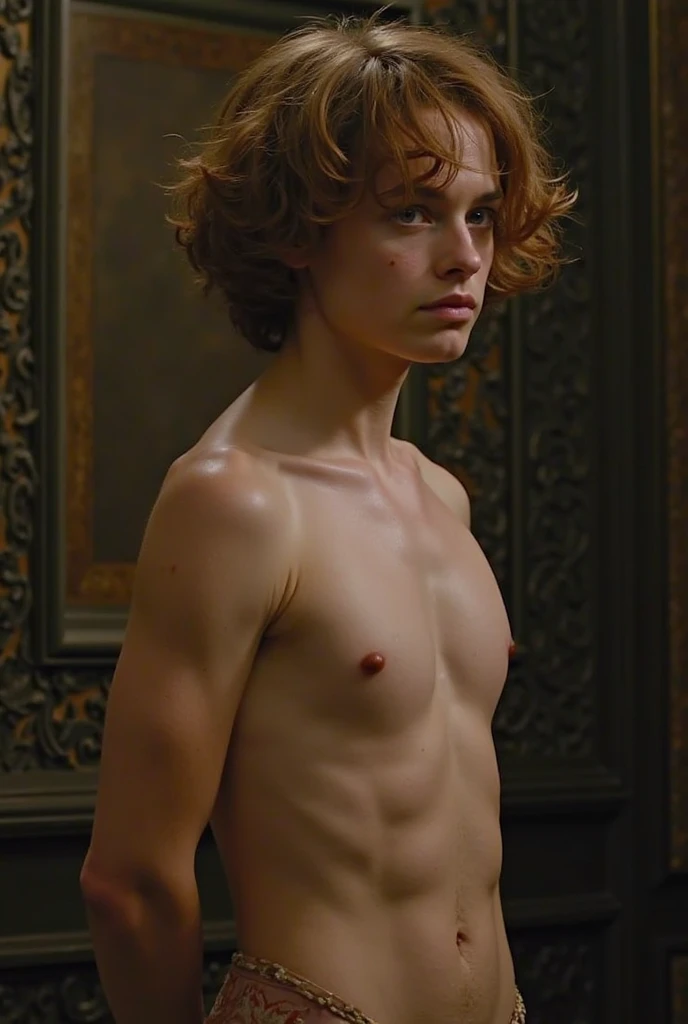 (Photorealistic photography, highres ,best quality, masterpiece:1.2), Actor young handsome Pennywise posing nude, young, detailed facial features, detailed eyes, detailed hands, stylish hair, no facial hair, slim athletic physique, no body hair,fully naked, holding a red air balloon, correct looking penis, well-shaped penis, smooth penis and balls, penis, alot of red balloons in background, red balloons backdrop, dramatic lighting,