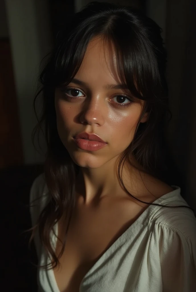 portrait of jortega looking at viewer, giving kiss, joyful, masterpiece, extremely detailed skin, photorealistic, heavy shadow, dramatic and cinematic lighting, key light, fill light