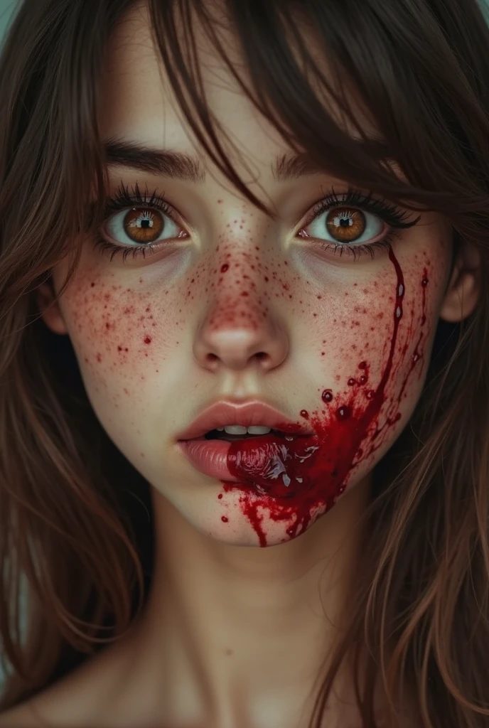 An Anime masterpiece Zombie Strawberry. Cinematic, terror, horror, Blood