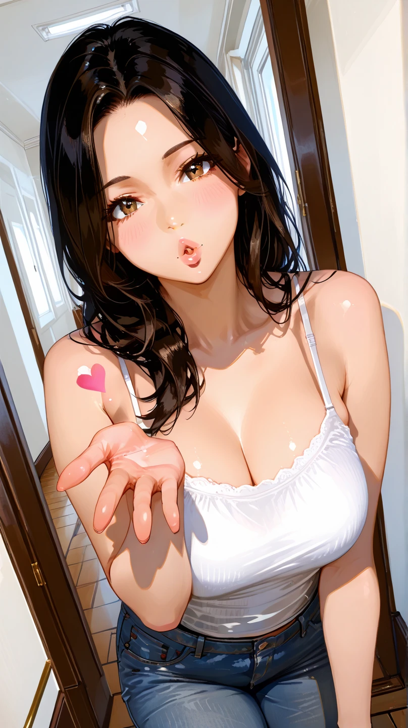 There are transparent male genitalia(masterpiece、Highly detailed 8K CG、Sharp lines)、1 pretty lady、Bery short hair、(Detailed thin lace minibra、Detailed light lace T-back panties)、dark-brown eyes、cute little、A sexy、downbrouse、(From above、POV:1.3)、crouching down、Slouched、sface focus、Mouth wide open、 (oral 、Breast :1.4)、Facial sperm、sexual excitement、Nasal blush、nipple erect、Bukkake、((Grabbing and sucking the transparent male genitalia))、Wet and see-through、Small hard nipple erection:1.4、 through、Look at the viewer、Bewitching、full of shyness、(very slender body、small tits)、cleavage of the breast、
