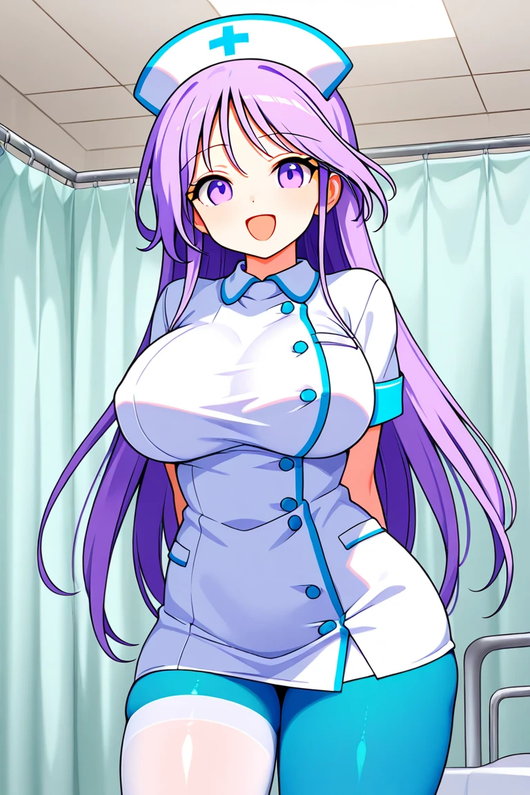 1girl, nsfw, furuderika, long hair, purple eyes, blue hair, blunt bangs, empty eyes, large breasts, ??????, Walking, Hospital, frozen, wet, crying, ?????, (1girl) , solo, Blank look, Peeing, lactation, projectile lactation