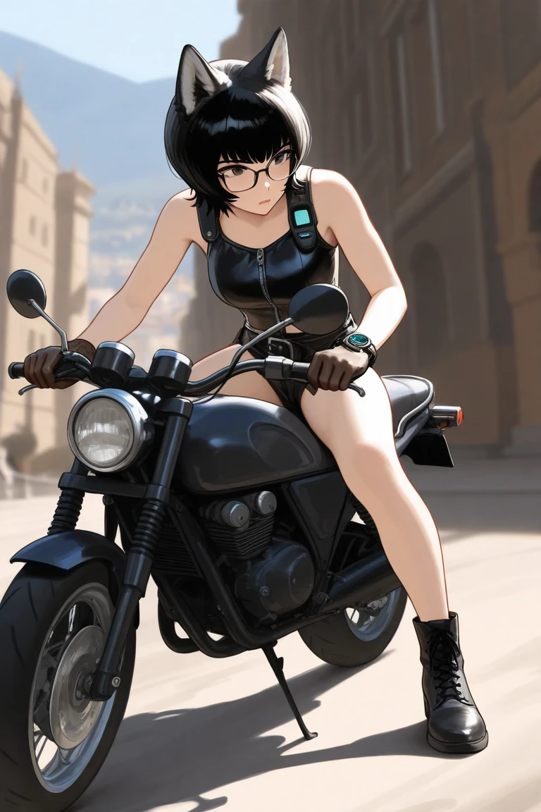 1 girl,noon, whole body,close, 8K, Raw photo, highest quality, masterpiece,realistic, photo-realistic, big breasts、riding outfit、leather gloves、Black riding jacket、pants、riding boots