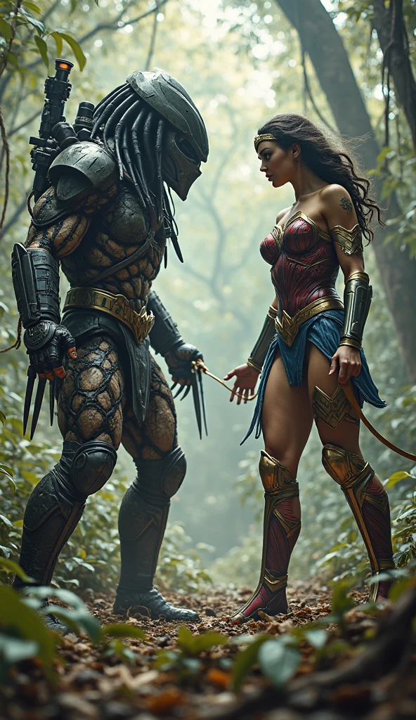In a world where dimensions collided, two formidable forces found themselves face to face, ready to clash in an epic battle that would shake the very foundations of reality. On one side stood the colossal and uncontrollable force of rage, the Incredible Hulk. On the other side stood the embodiment of Amazonian strength and wisdom, Wonder Woman.